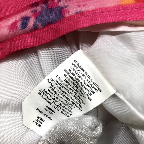 Children's Place Formal Dress 4T Pink Chiffon Sleeveless Floral Summer Wedding - Picture 7 of 9